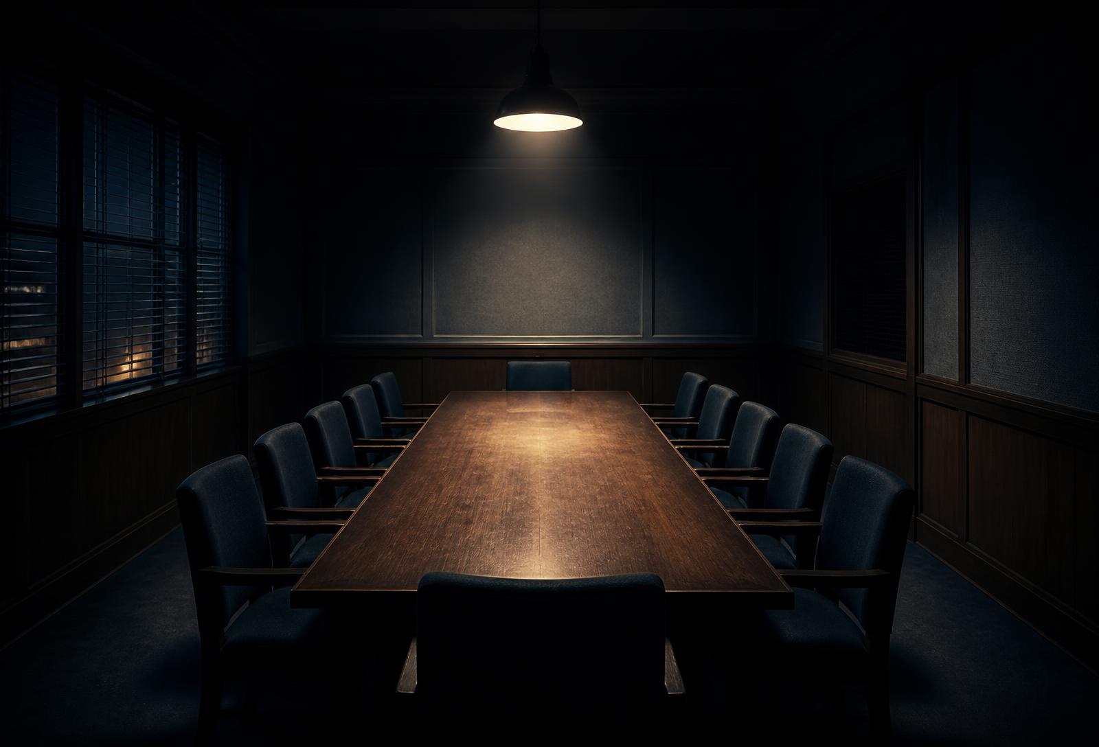 Enter the Jury Room — cinematic production still
